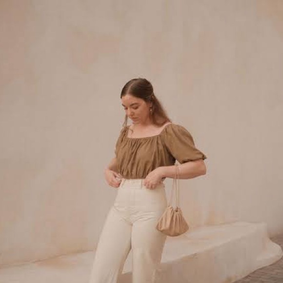 OZMA Tops - Ozma Georgia top in Regan silk noil, Laurel size small